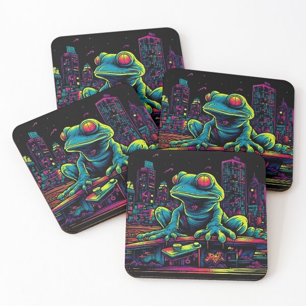 Item preview, Neon City Frog designed and sold by ai-depot.
