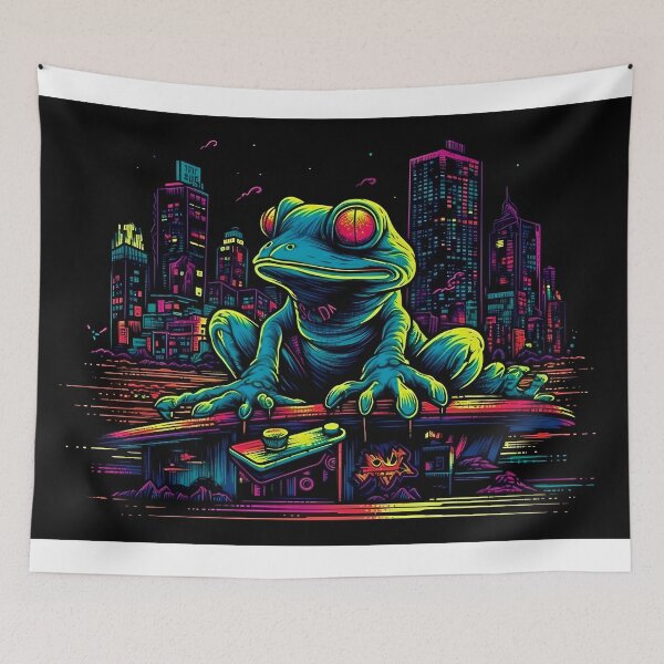Item preview, Neon City Frog designed and sold by ai-depot.