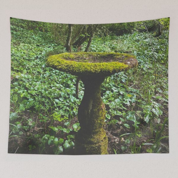 Item preview, Moss Embraced Birdbath designed and sold by Willowlady.