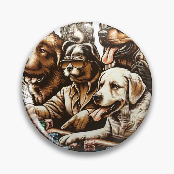 Item preview, Dogs shooting dice designed and sold by obviouslogic.