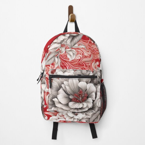 Item preview, Red and white floral designed and sold by Joanne Walsh.