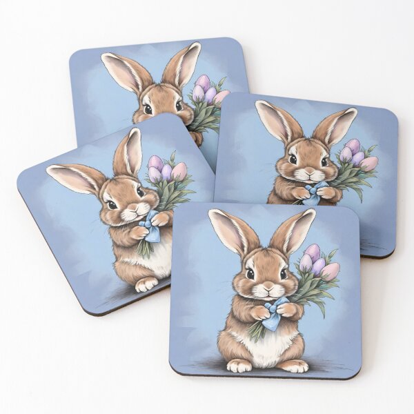 Item preview, Colorful Festive Easter Eggs Easter Bunny Spring Flowers Version 201 designed and sold by DreamingAwake1.
