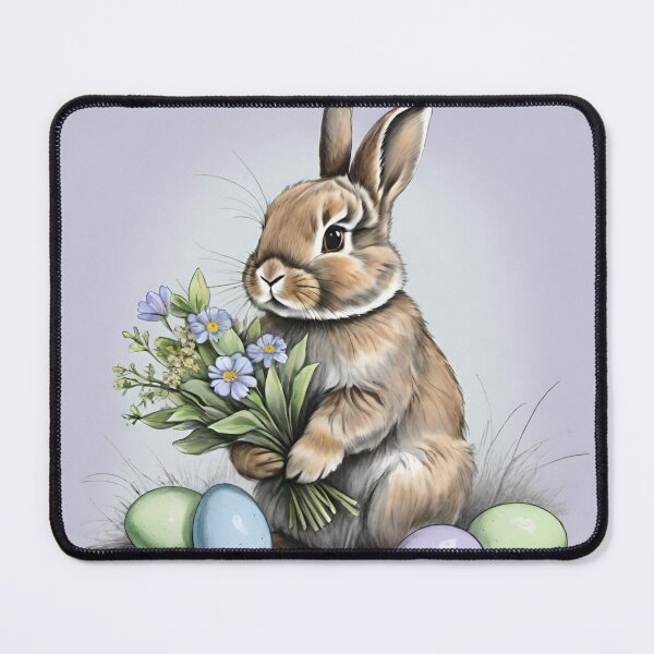 Item preview, Colorful Festive Easter Eggs Easter Bunny Spring Flowers Version 202 designed and sold by DreamingAwake1.