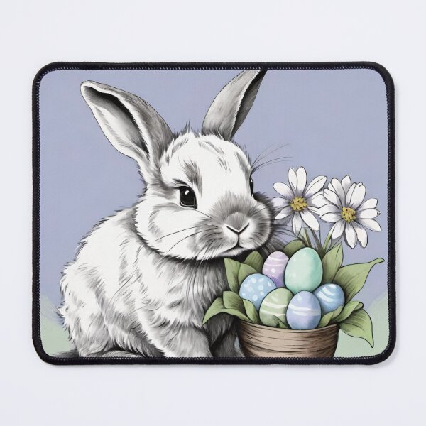 Item preview, Colorful Festive Easter Eggs Easter Bunny Spring Flowers Version 203 designed and sold by DreamingAwake1.