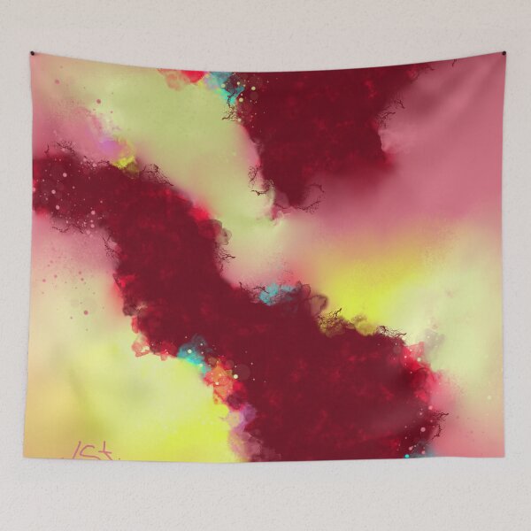 Item preview, Dreamweaver - Maroon Pink Yellow Abstract designed and sold by Joey Santiago.