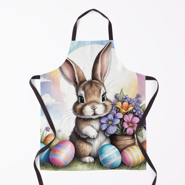 Item preview, Colorful Festive Easter Eggs Easter Bunny Spring Flowers Version 204 designed and sold by DreamingAwake1.