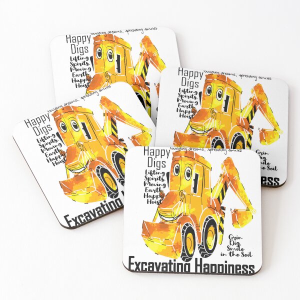 Item preview, Joyful Excavator: Hand Drawn  Smiling Excavator  designed and sold by asprse.