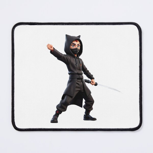 Item preview, Little Ninja with Cat Ears Anime Style Samurai designed and sold by Frostquest.