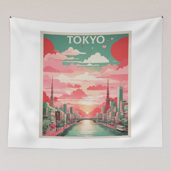 Item preview, Valentines Day Tokyo Cherry Blossoms Tourism Vintage Poster 11 designed and sold by TravelersGems.