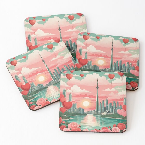 Item preview, Valentines Day Toronto Canada Tourism Vintage Poster designed and sold by TravelersGems.