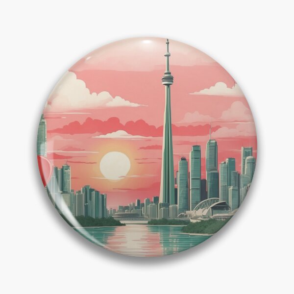 Item preview, Valentines Day Toronto Canada Tourism Vintage Poster designed and sold by TravelersGems.