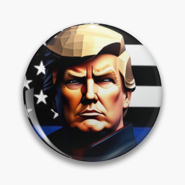 Item preview, Captain Trump Blue Line Flag #2 Make America Great Again designed and sold by CaptainTrump.