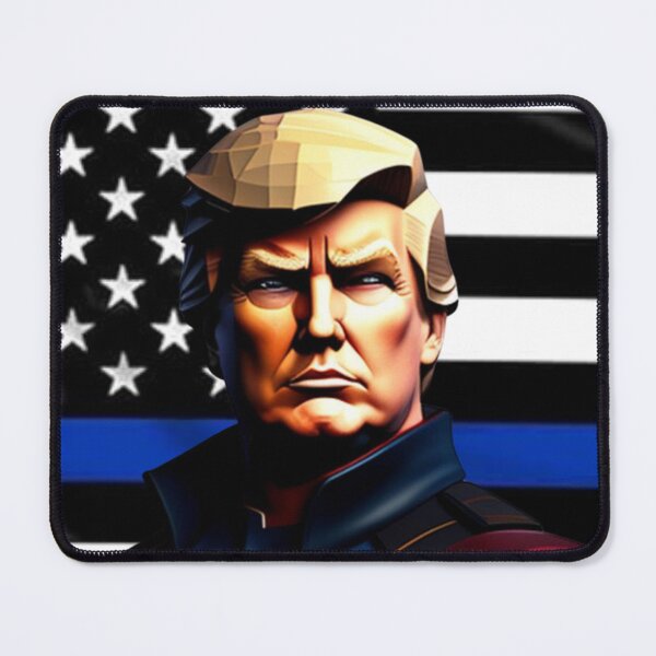 Item preview, Captain Trump Blue Line Flag #2 Make America Great Again designed and sold by CaptainTrump.