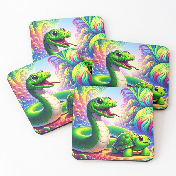 Item preview, Psychedelic Python Pals: Journey Through Fractal Visions designed and sold by TuringTacoTales.