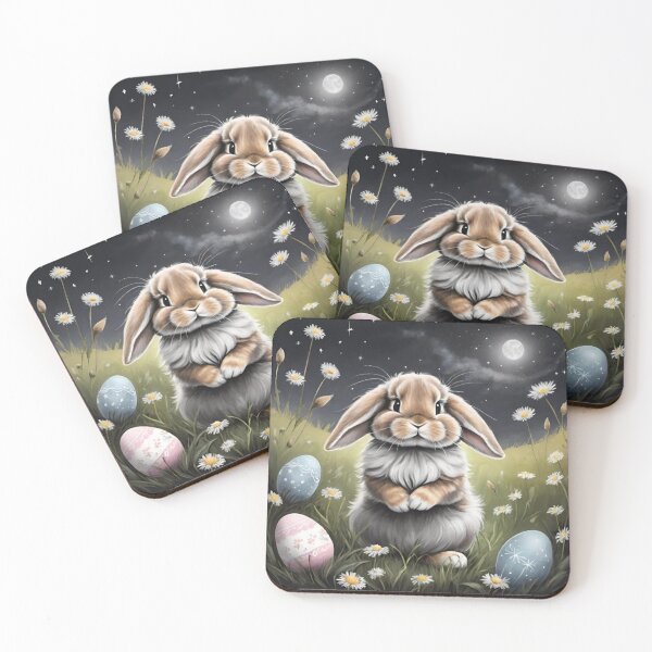 Item preview, Colorful Festive Easter Eggs Easter Bunny Spring Flowers Version 206 designed and sold by DreamingAwake1.