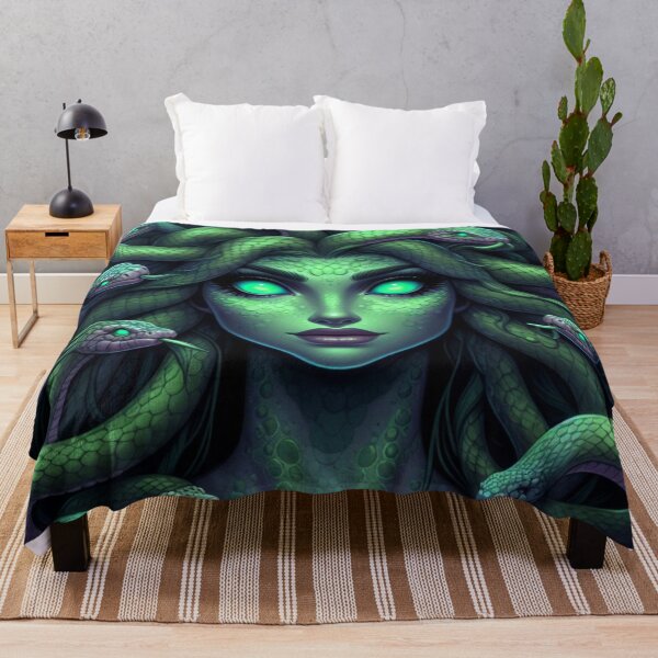 Item preview, Medusa verde con ojos brillantes designed and sold by CailaStyle.