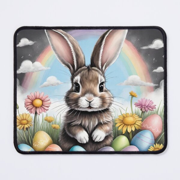 Item preview, Colorful Festive Easter Eggs Easter Bunny Spring Flowers Version 207 designed and sold by DreamingAwake1.