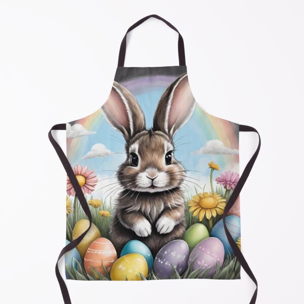 Item preview, Colorful Festive Easter Eggs Easter Bunny Spring Flowers Version 207 designed and sold by DreamingAwake1.