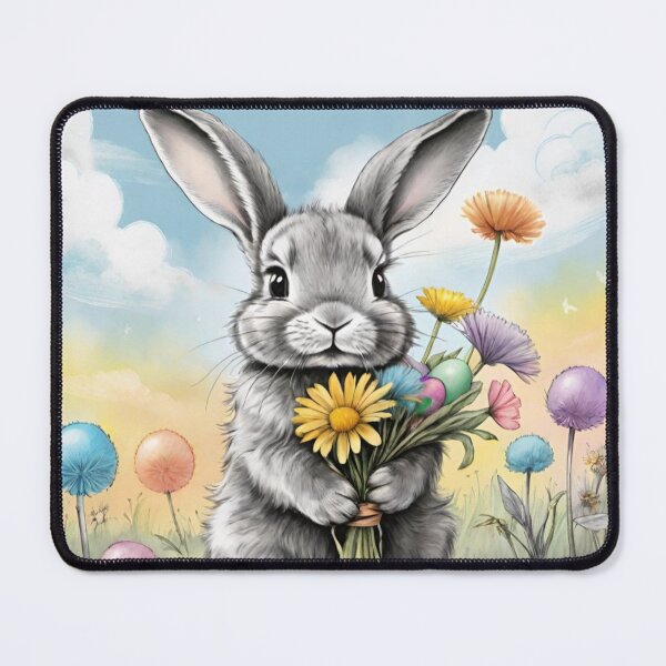 Item preview, Colorful Festive Easter Eggs Easter Bunny Spring Flowers Version 208 designed and sold by DreamingAwake1.