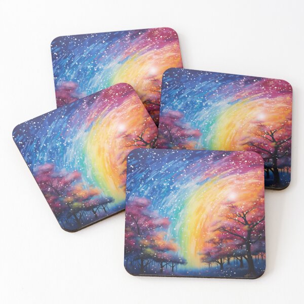 Item preview, Rainbow colored Trees in bloom designed and sold by liana campbell.