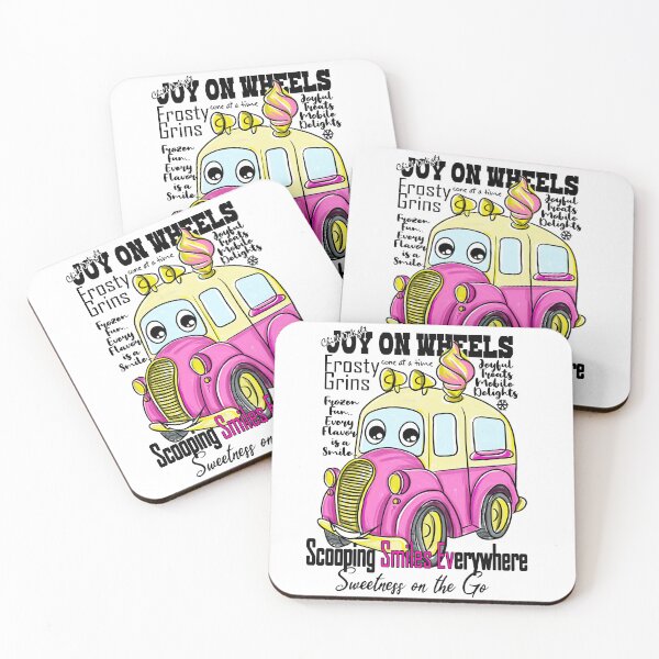 Item preview, Joyful Scoops: Smiling Ice Cream Van - Kids Friendly Design designed and sold by asprse.