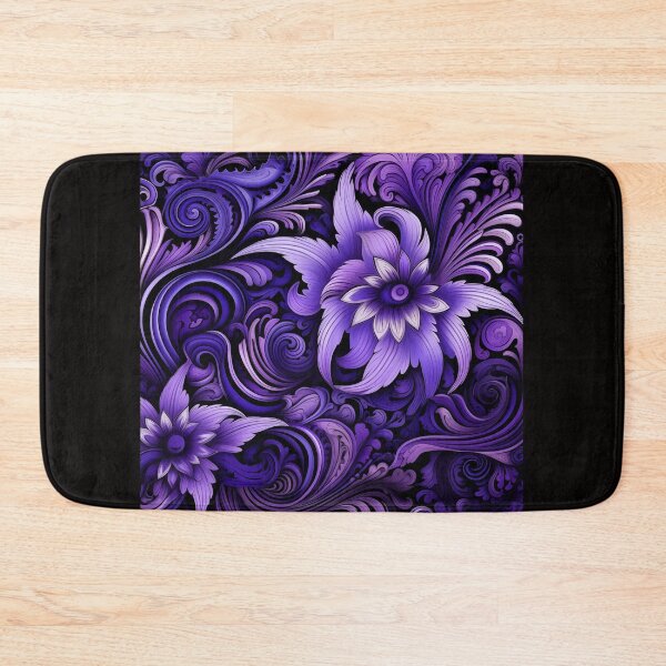 Item preview, Purple Psychedelic Flower Tile designed and sold by TheGlassPortal.