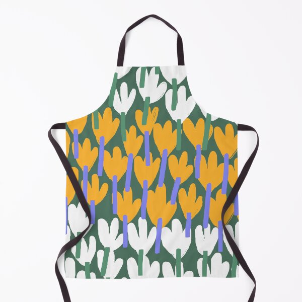 Item preview, Iconic Modern Tulip Field in White, Yellow and Green designed and sold by Deutschic.
