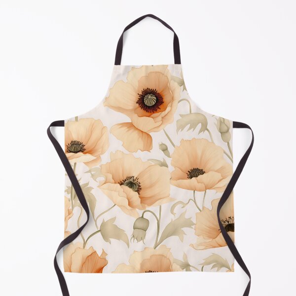 Artikelvorschau, Cottagecore Beige Mohnblumen Botanische Blumen Pastell Wildblumen entworfen und verkauft von fluffstuffgifts.