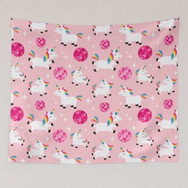 Item preview, Rainbow Unicorn Disco Ball Party Pink designed and sold by SamAnnDesigns.