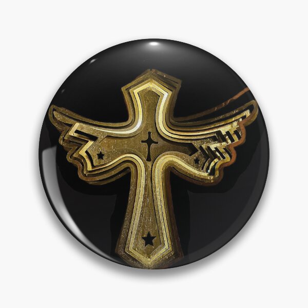 Artikelvorschau, Elegantes Alpha-Omega-Kreuz aus schwarzem Gold, religiöses, inspirierendes Design entworfen und verkauft von Rhonda  Brown.