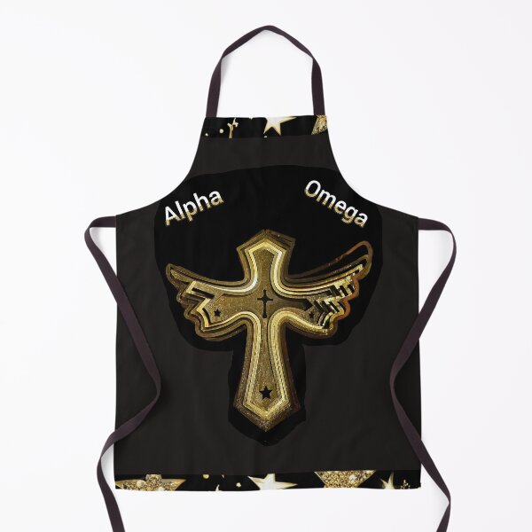 Item preview, Elegant Black Gold Alpha Omega Cross, Religious, Inspirational Design designed and sold by Rhonda Brown.