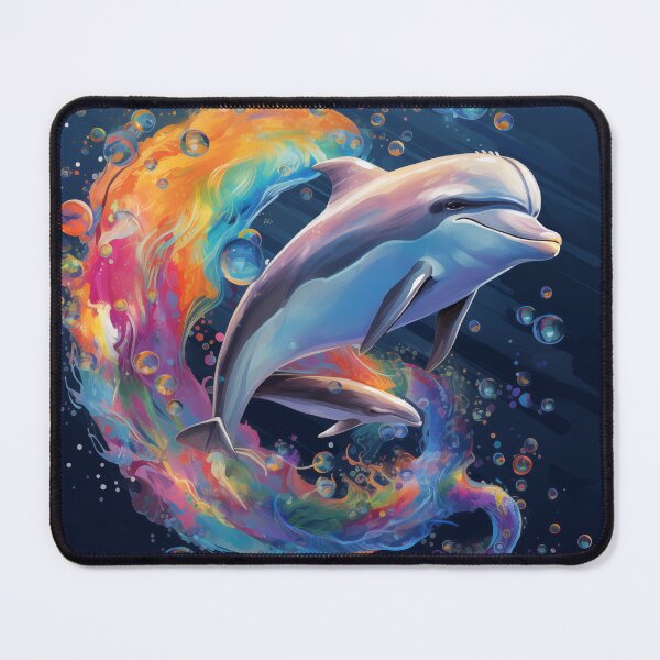 Item preview, Rainbow Dolphin Love designed and sold by TheGlassPortal.