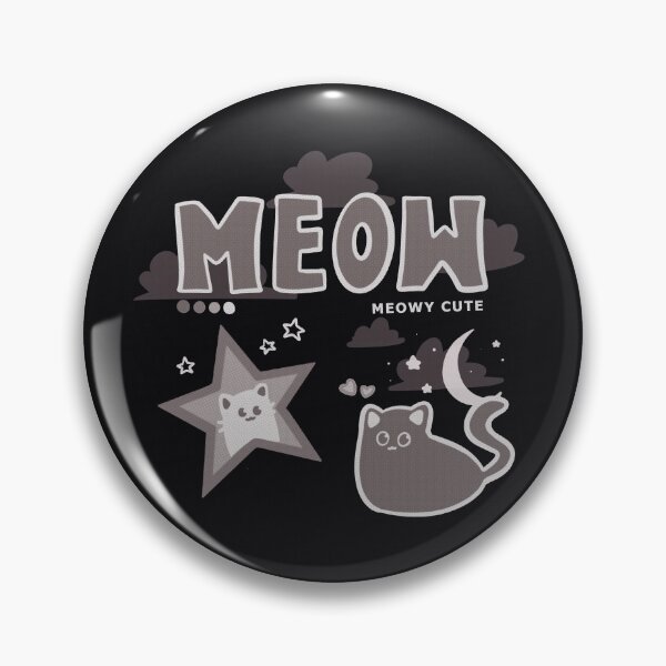 Item preview, MEOW - Meowy Cute! (B&W) designed and sold by sillycattos.