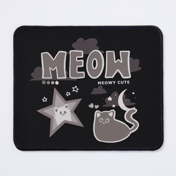 Item preview, MEOW - Meowy Cute! (B&W) designed and sold by sillycattos.