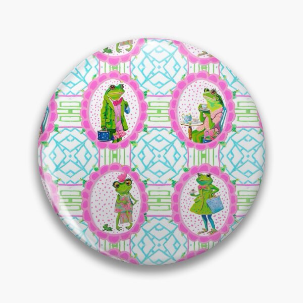 Item preview, Preppy frog doing girly things designed and sold by SophieClimaArt.