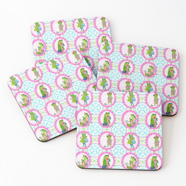 Item preview, Preppy frog doing girly things designed and sold by SophieClimaArt.