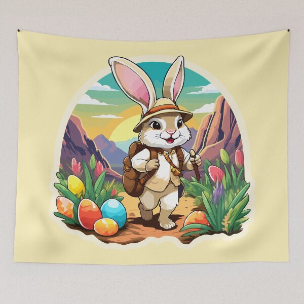 Item preview, The Easter Egg Hunt Adventure Bunny designed and sold by Ambitious Astronaut.