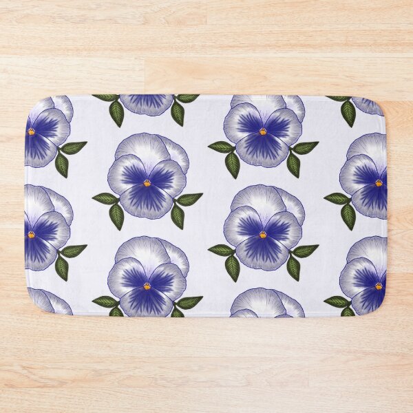 Item preview, White purple pansy flower floral digital drawing designed and sold by Beardraws18.