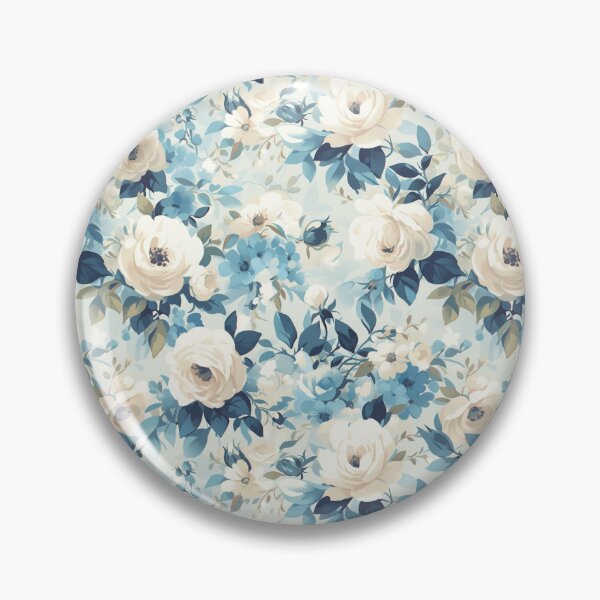 Item preview, Radiant Elegance Retro Blue Rose Pattern designed and sold by Dasvilo.