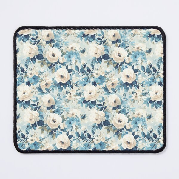 Item preview, Radiant Elegance Retro Blue Rose Pattern designed and sold by Dasvilo.