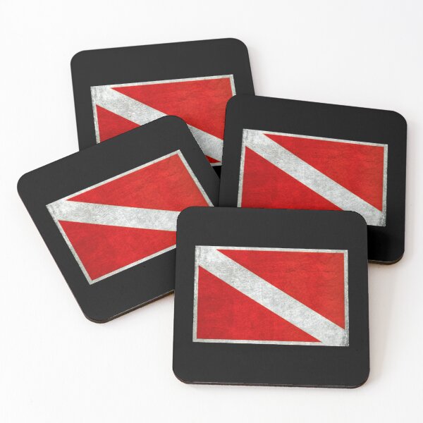 Item preview, Vintage scuba diving flag: all sales support ocean conservation  designed and sold by seekingclarity.