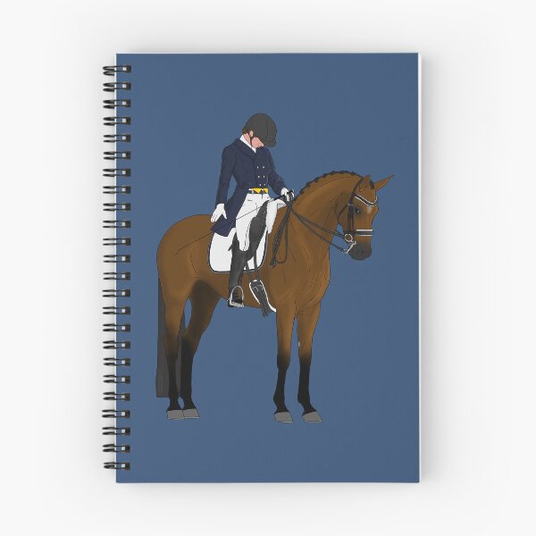 Item preview, Bay Dressage Horse and Rider Salute designed and sold by DappledMoon.