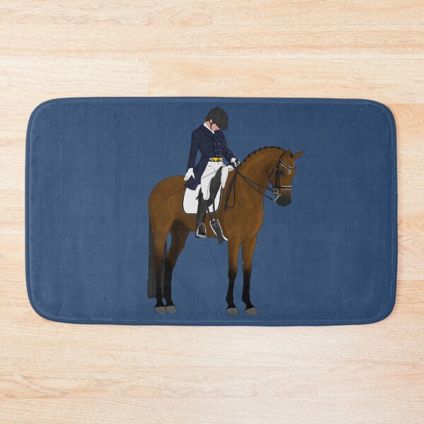 Item preview, Bay Dressage Horse and Rider Salute designed and sold by DappledMoon.