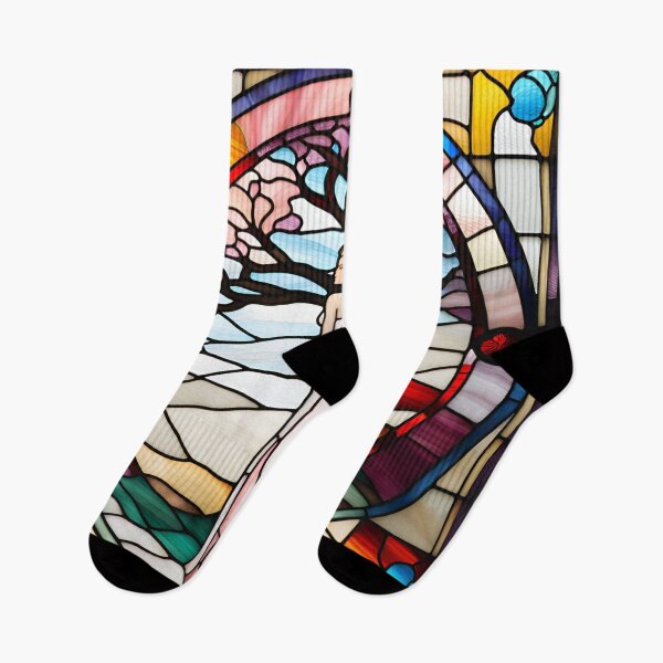 Item preview, Stained glass window with a woman in nature 3 designed and sold by Visual Arts Sławomir Grzanek.