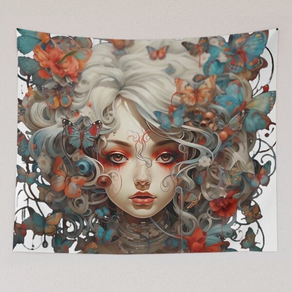Item preview, Butterflies And Flowers designed and sold by Obsidian Ink by Wilshire.