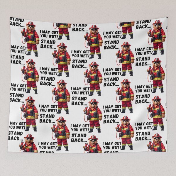 Item preview, Firehose Wielding Teddy Bear Fireman designed and sold by Fredster1966.