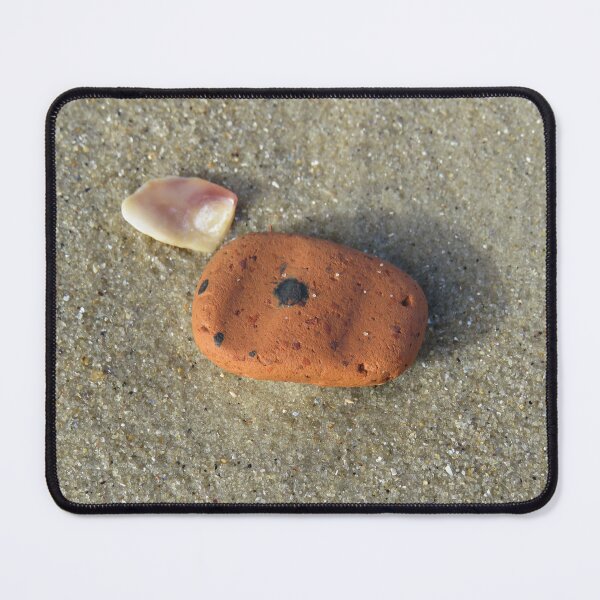 Item preview, Orange spotty stone and a seashell designed and sold by greentiger1.
