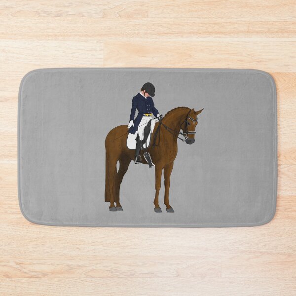Item preview, Chestnut Dressage Horse and Rider Salute designed and sold by DappledMoon.