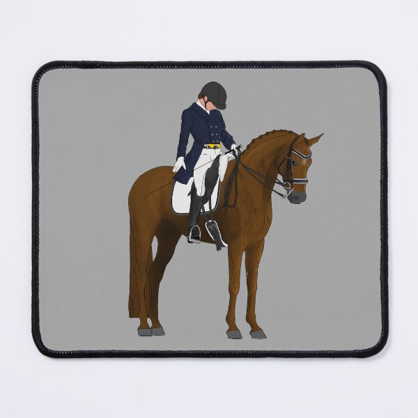 Item preview, Chestnut Dressage Horse and Rider Salute designed and sold by DappledMoon.