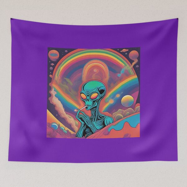 Item preview, rainbow space alien designed and sold by Gina Guccione.